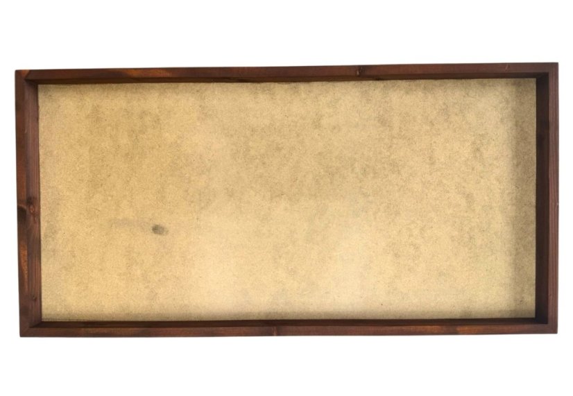 Bilderrahmen aus Moos - 80x40cm - Palisanderholz - Höhe 4 cm