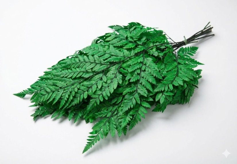 Stabilizovaná kapradina Leather - Jablkovozelená - Počet kusů: Svazek  - 10ks