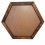 Okvir za slike iz mahu - šestkotnik - oreh - Velikost: 47 x 54 cm