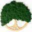 Rundbaum mit Moos - Tannengrün - Durchmesser: 40cm