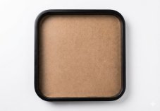 Abgerundeter Design-Rahmen für Moosbilder - 40x40cm - Schwarz