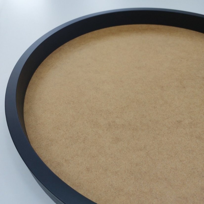 Ramă rotundă pentru tablou cu mușchi - Diverse dimensiuni - Negru - Diametru: 45cm