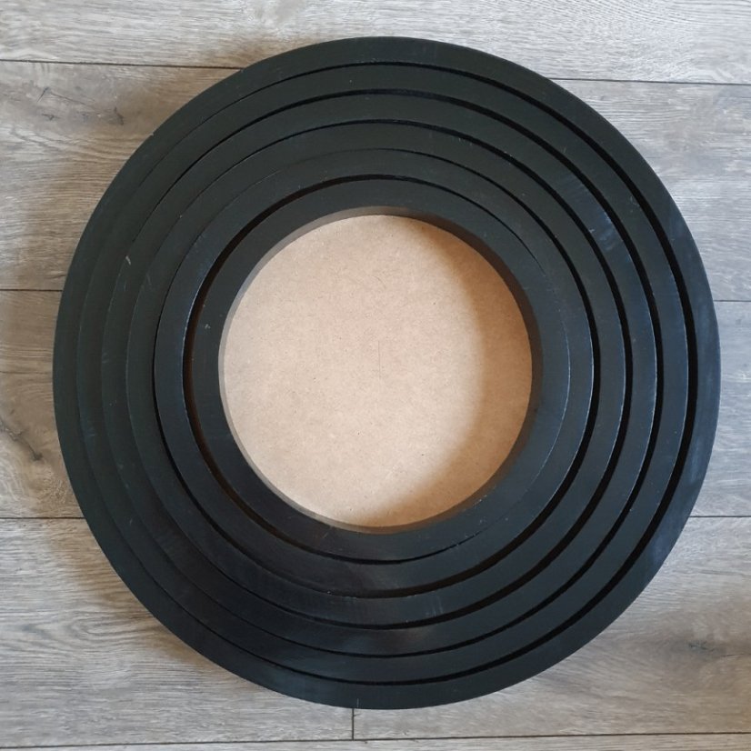 Cornice circolare per quadro di muschio - Varie misure - Ebano (nero) - Diametro: 30cm