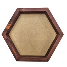 Cadre végétal en mousse - Hexagone - Bois de palissandre - Hauteur 4 cm