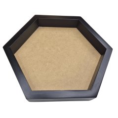 Bilderrahmen aus Moos - Hexagon - Ebenholz (Schwarz) - Höhe 4 cm