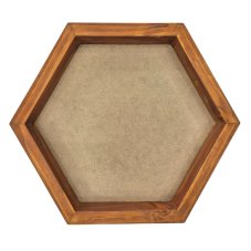 Moha képkeret - Hatszögletű - Tölgyfa - Magasság: 4 cm