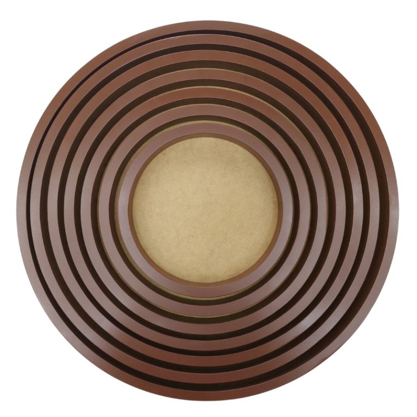 Cornice circolare per quadro di muschio - Varie misure - Castagno - Diametro: 45cm