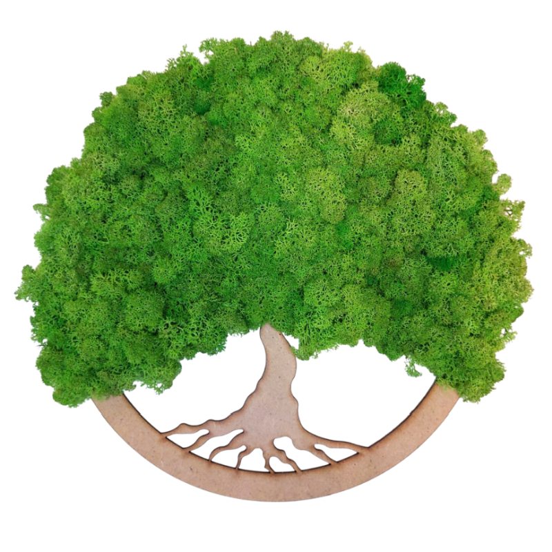 Mechový strom - Světle zelený - Průměr: 40cm