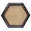 Bilderrahmen aus Moos - Hexagon - Ebenholz (Schwarz) - Höhe 4 cm