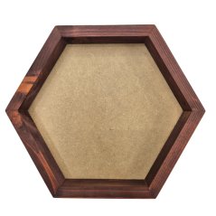 Bilderrahmen aus Moos - Hexagon - Palisanderholz - Höhe 4 cm