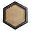Bilderrahmen aus Moos - Hexagon - Ebenholz (Schwarz) - Höhe 4 cm