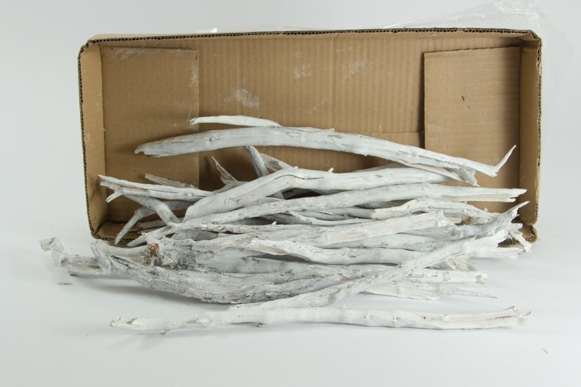 Dřevěné větve - Bílé - Hmotnost: 1kg