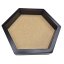 Bilderrahmen aus Moos - Hexagon - Ebenholz (Schwarz) - Höhe 4 cm