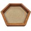 Bilderrahmen aus Moos - Hexagon - Eiche - Höhe 4 cm