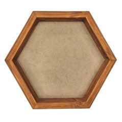 Ramă pentru tablou cu mușchi - Hexagon - Stejar - Înălțime: 4 cm