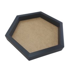 Rám na mechový obraz - Hexagon - Eben (Černá)