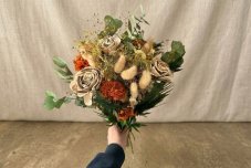 Bouquet esotico essiccato - arancio e crema