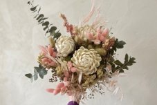 Bouquet di fiori esotici essiccati - rosa