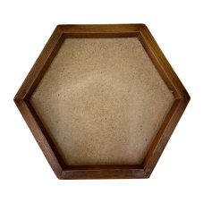 Bilderrahmen aus Moos - Hexagon - Palisanderholz