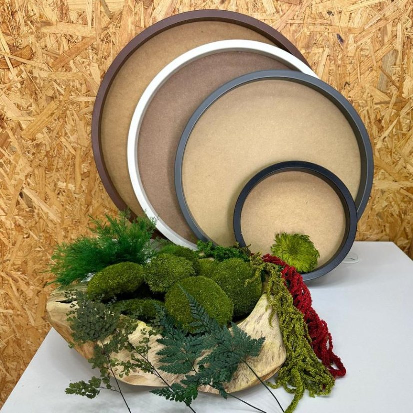 DIY készlet moha körhöz kerettel - gömb moha - Átmérő: 40cm