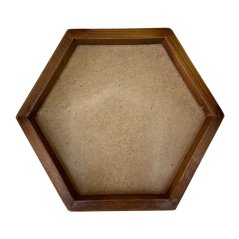 Bilderrahmen aus Moos - Hexagon - Palisanderholz