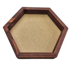 Bilderrahmen aus Moos - Hexagon - Palisanderholz - Höhe 4 cm