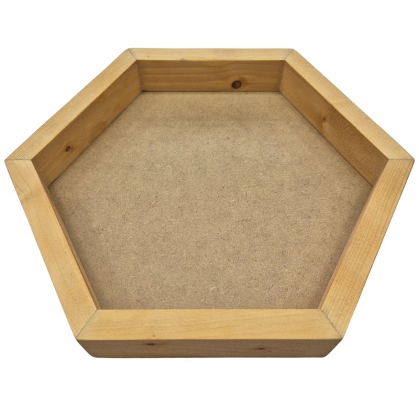 Bilderrahmen aus Moos - Hexagon - Fichte - Höhe 4 cm