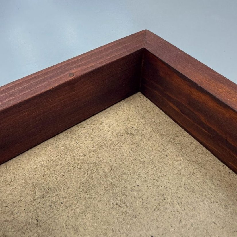 Bilderrahmen aus Moos - 80x40cm - Palisanderholz - Höhe 4 cm