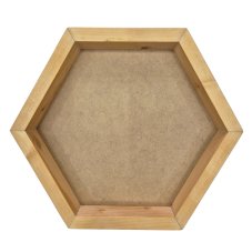 Ramă pentru tablou cu mușchi - Hexagon - Molid - Înălțime: 4 cm